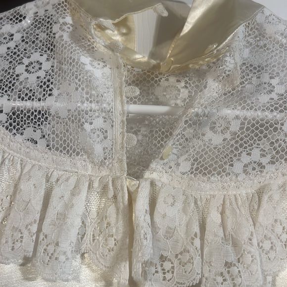 Gunne Sax by Jessica Mcklintoch Vintage Silk and Lace Shirt… - Picture 3 of 5